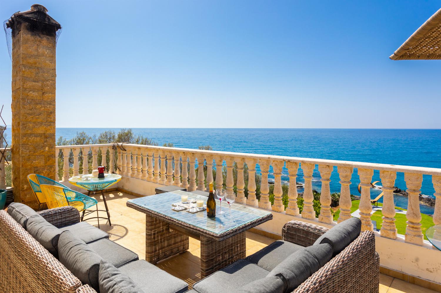 Terrace area with sea views