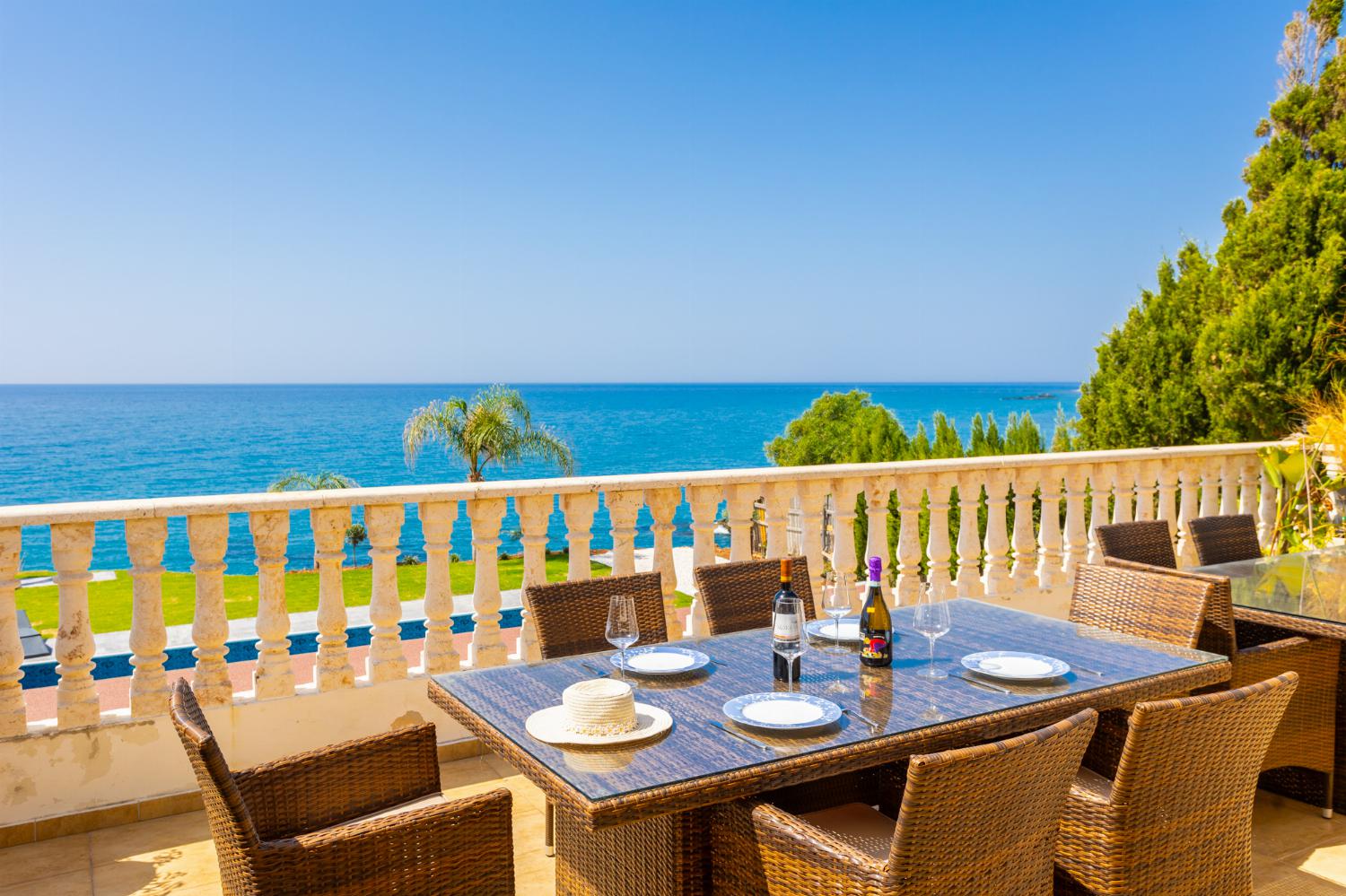 Terrace area with sea views