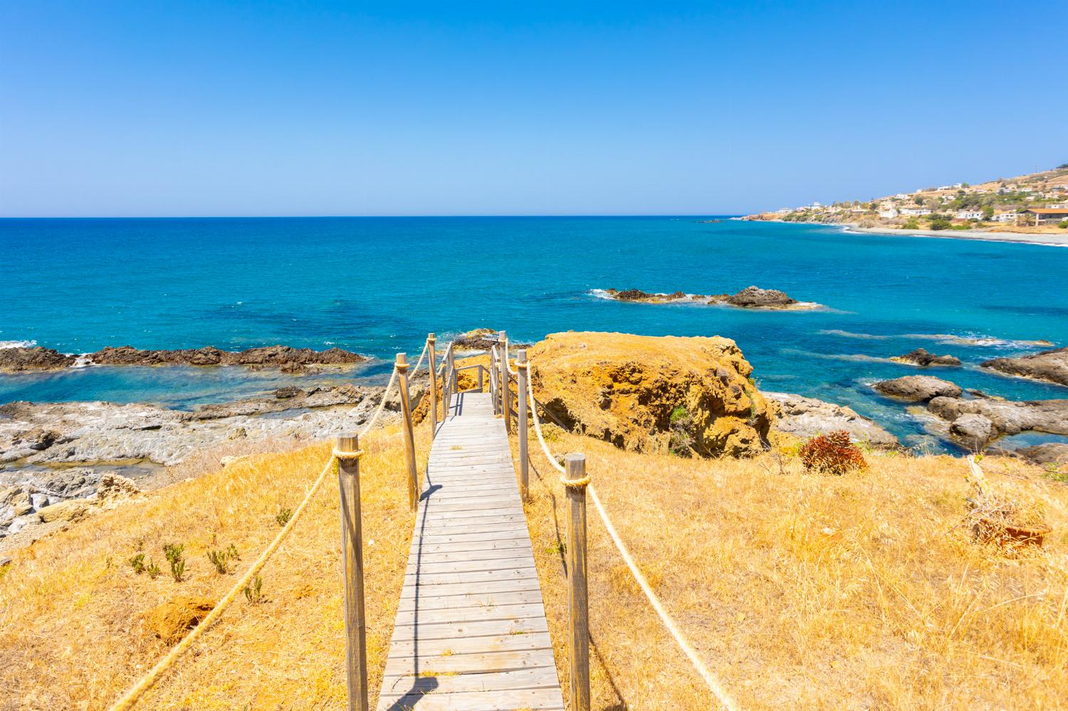 Private walkway to cove