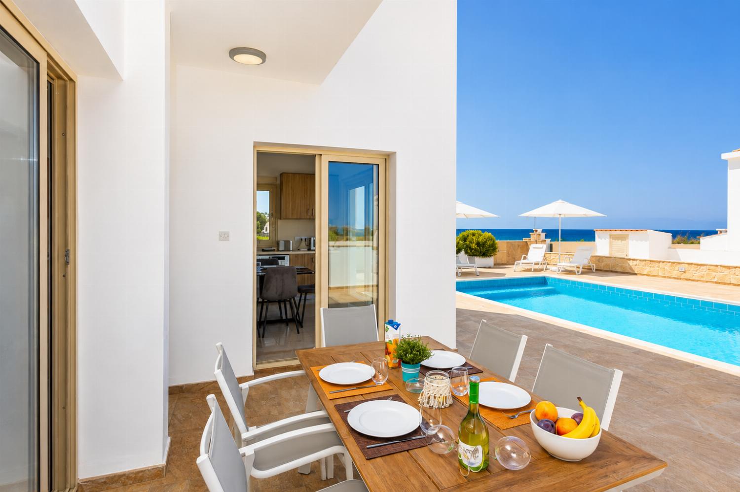 Terrace area with sea views