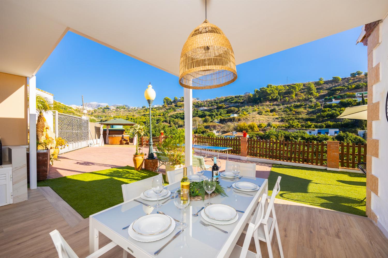 Sheltered terrace area