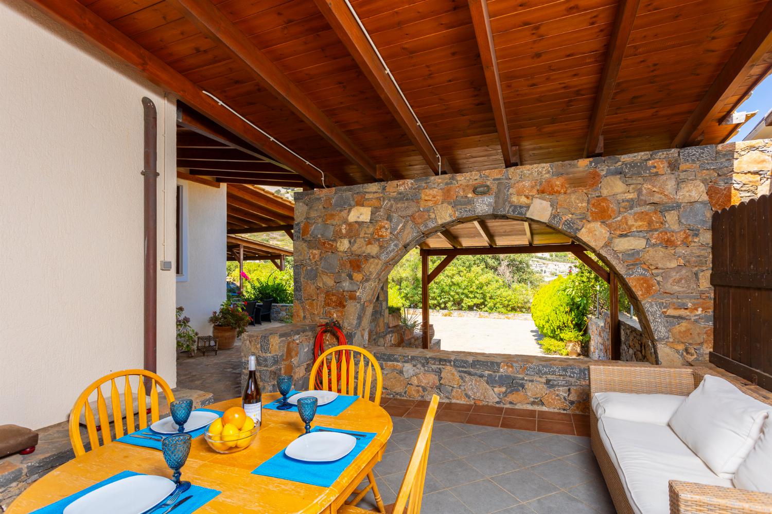 Sheltered terrace area