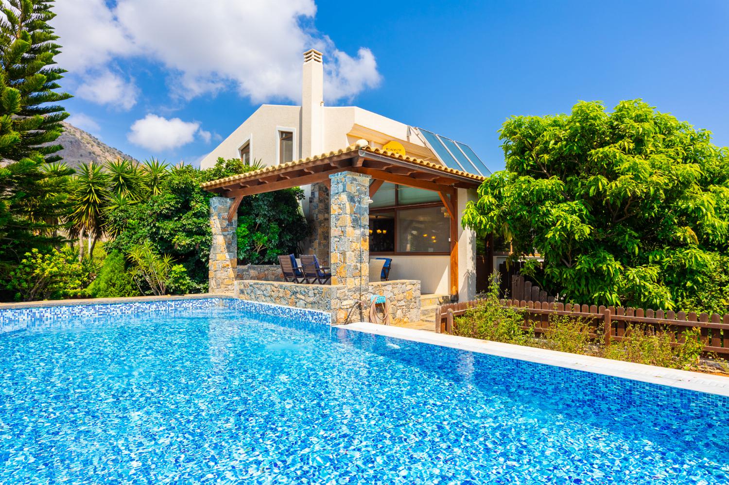 ,Beautiful villa with private pool, terrace, and garden