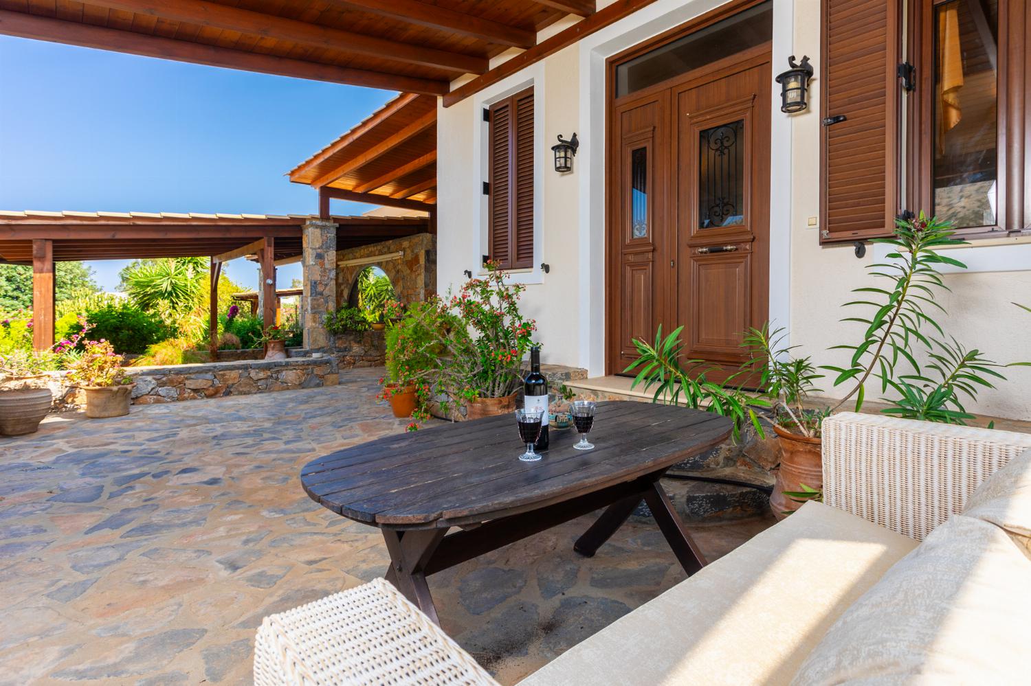 Sheltered terrace area