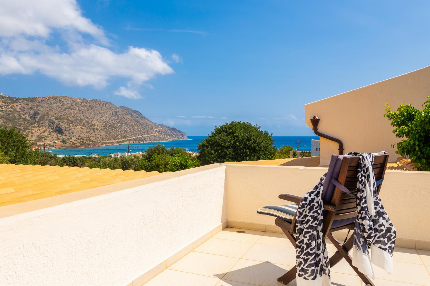 Roof terrace with sea views