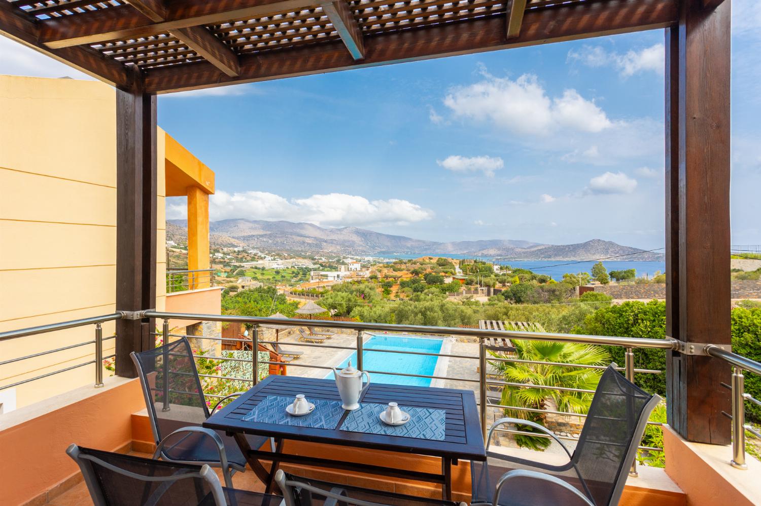 Balcony with sea views