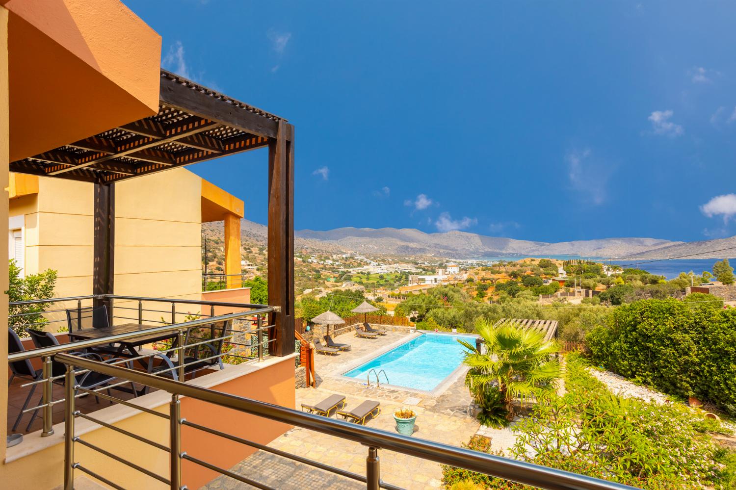 Private pool and terrace with sea views