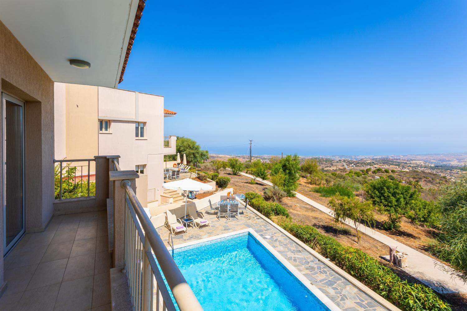 Balcony with sea views
