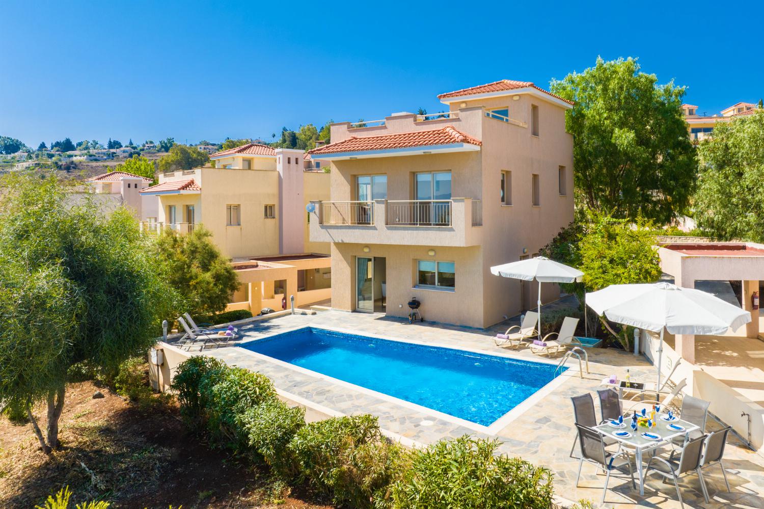 Aerial view of Villa Panorama Tria