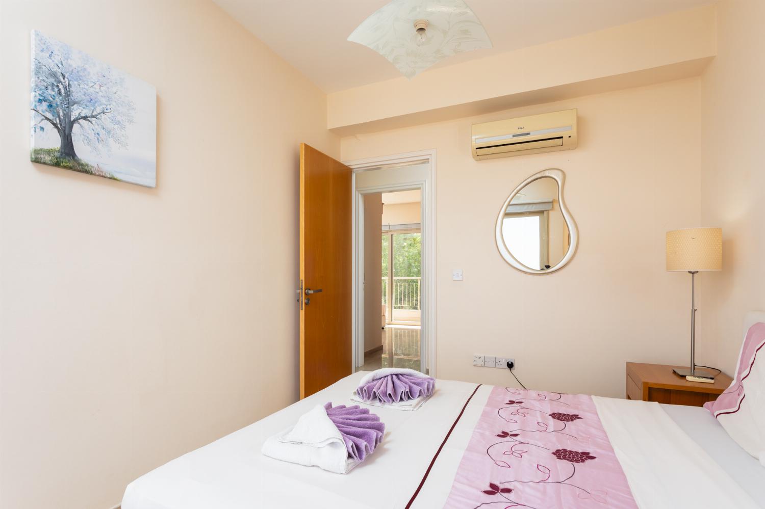 Double bedroom with A/C and sea views