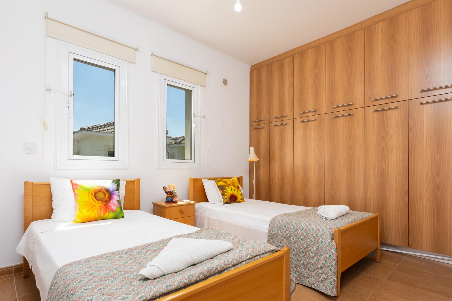 Twin bedroom with A/C