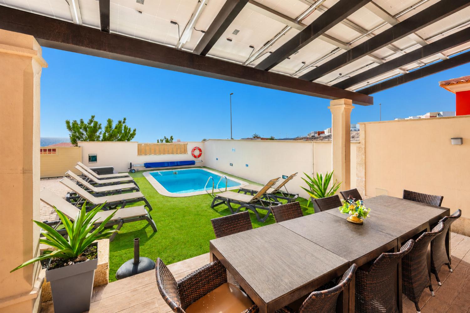 Sheltered terrace area