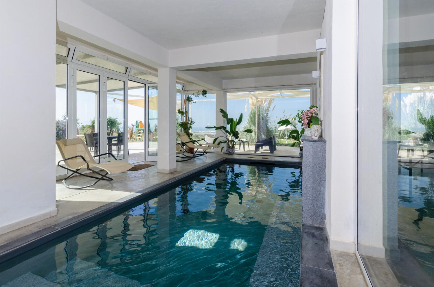Inside swimming pool
