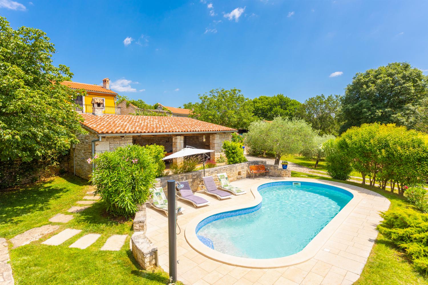 Private pool, terraces, and garden
