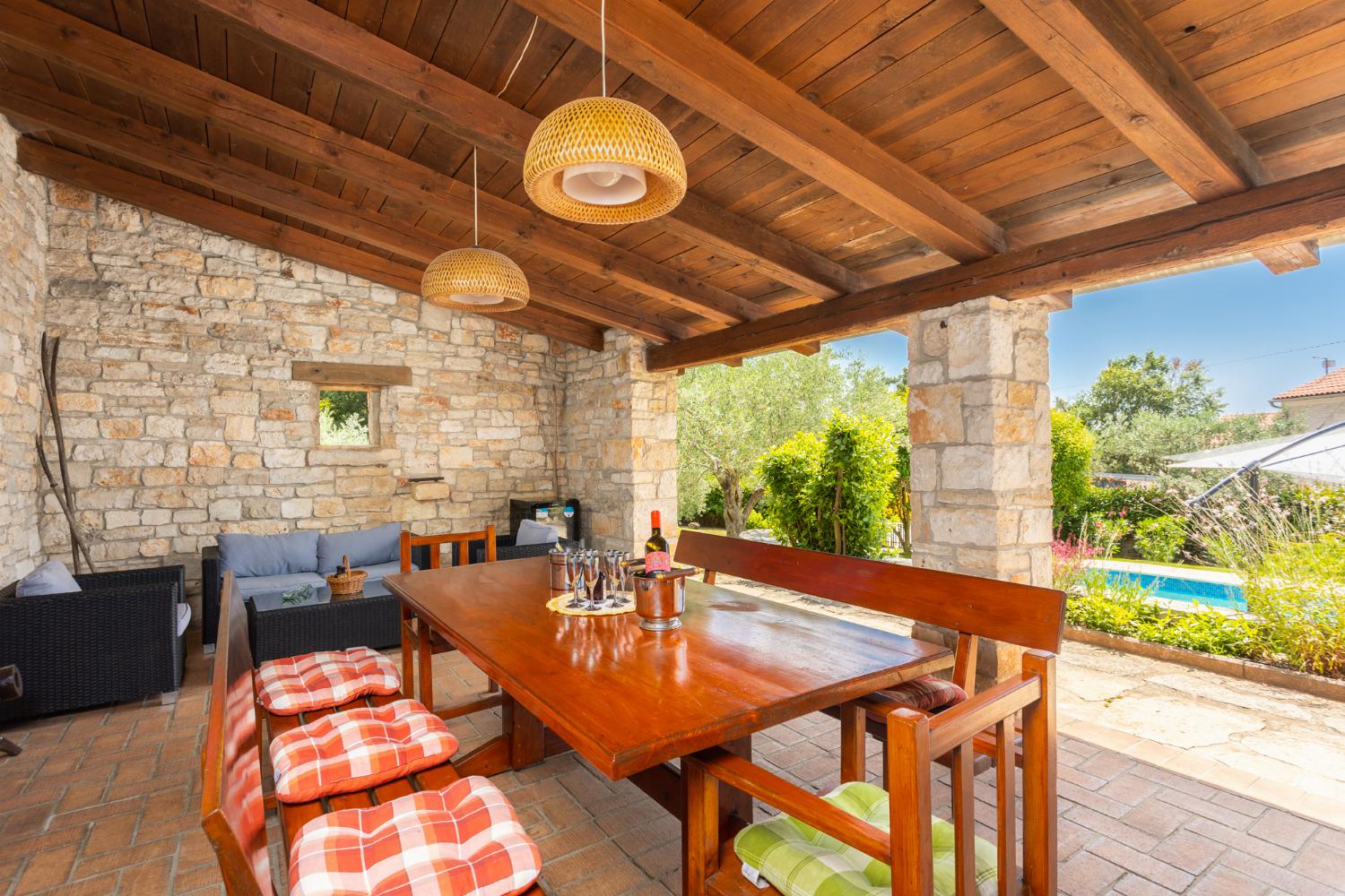 Sheltered terrace area