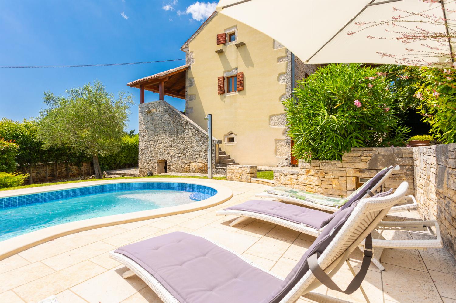 Beautiful villa with private pool, terraces, and garden