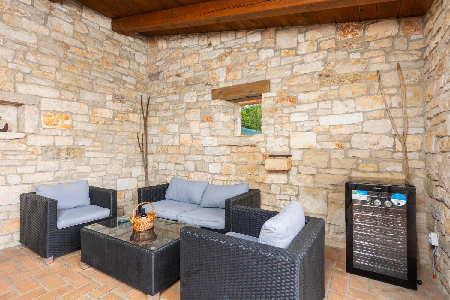 Sheltered terrace area