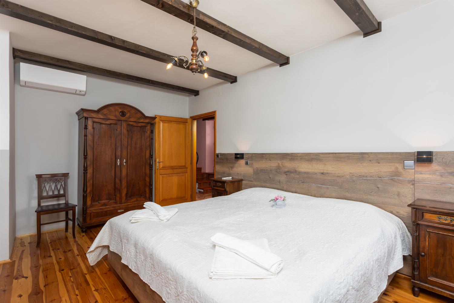Double bedroom on first floor with A/C and terrace access