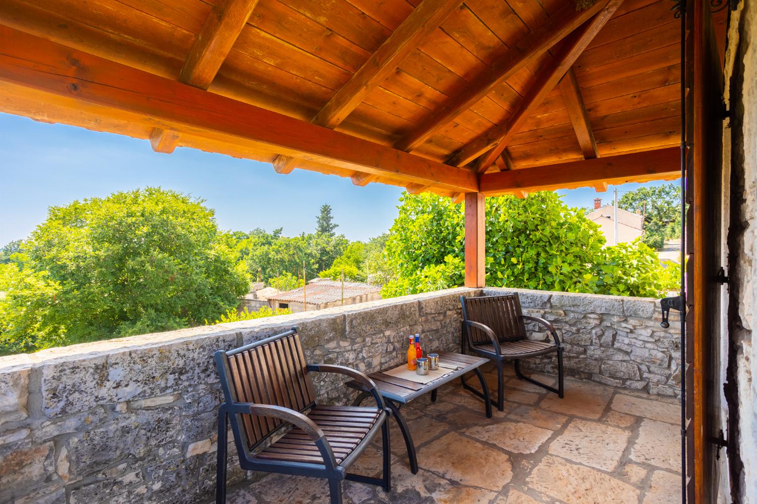 Sheltered terrace area on first floor