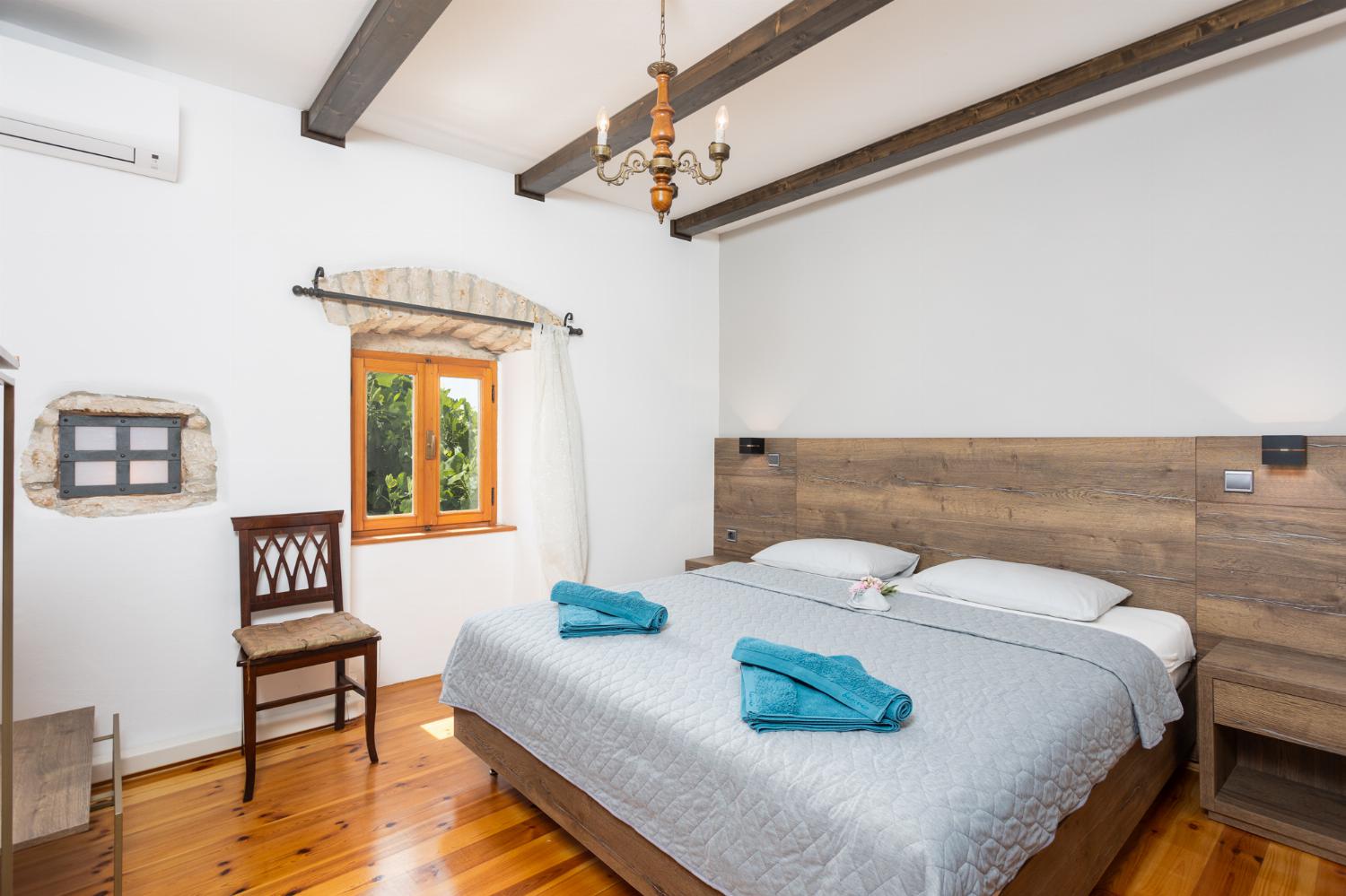 Double bedroom on first floor with A/C