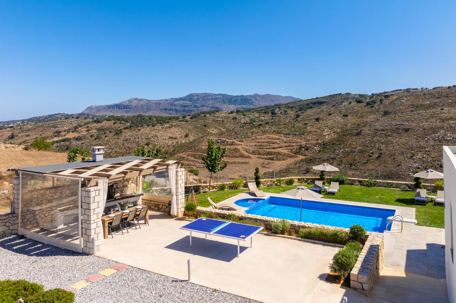 Private pool, terrace, and garden