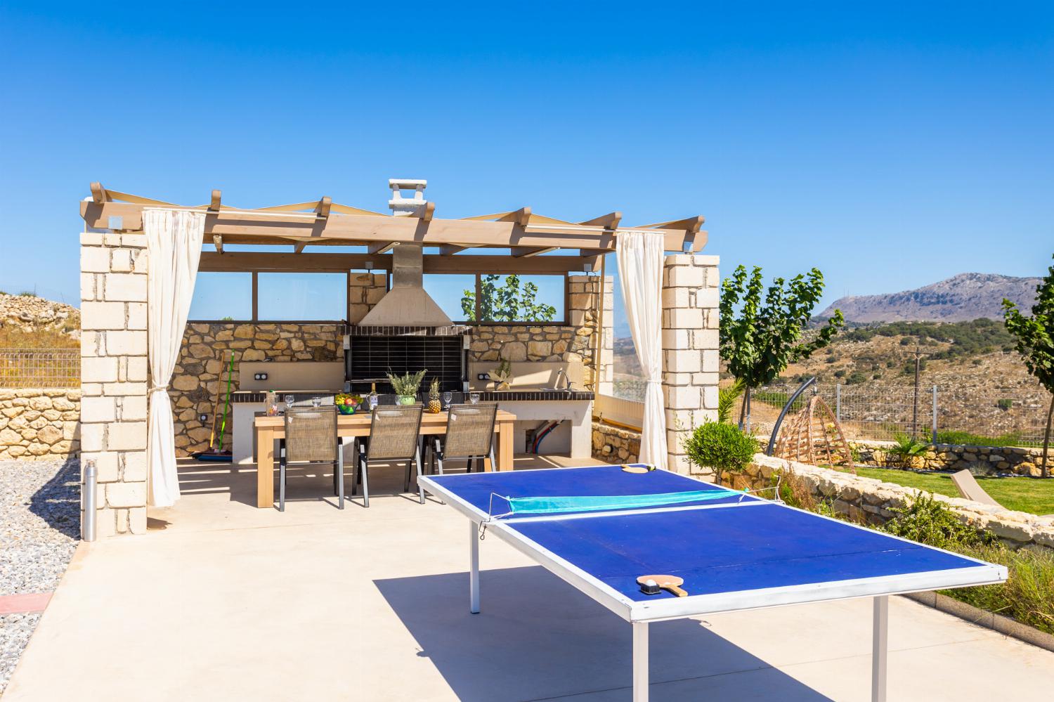 Terrace area with table tennis