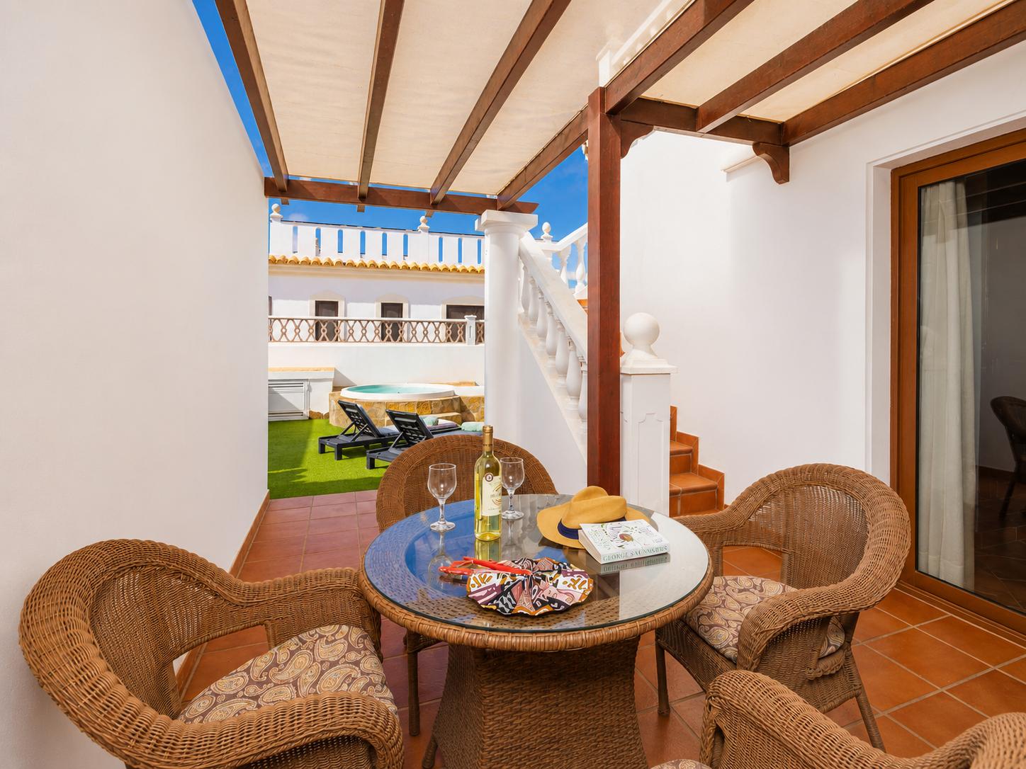 Sheltered terrace area