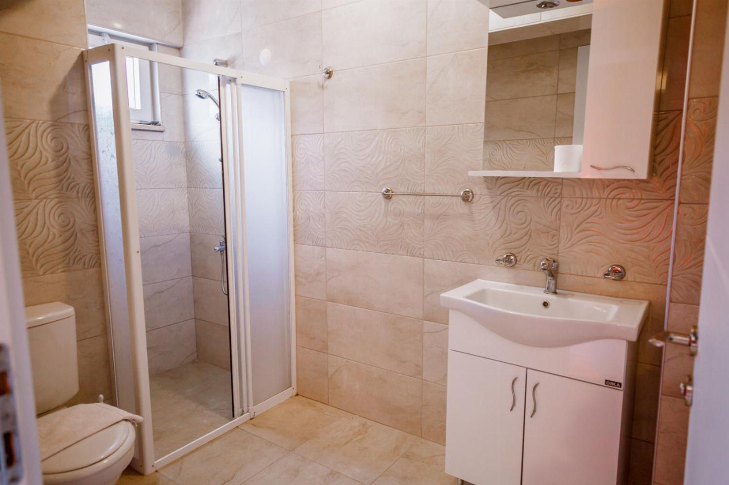 En suite bathroom with shower and WC