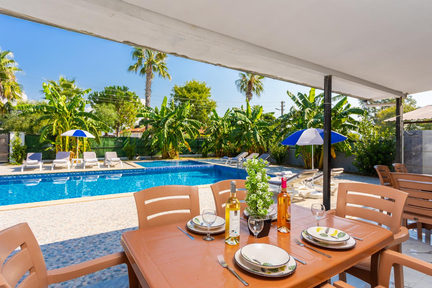 Sheltered terrace area