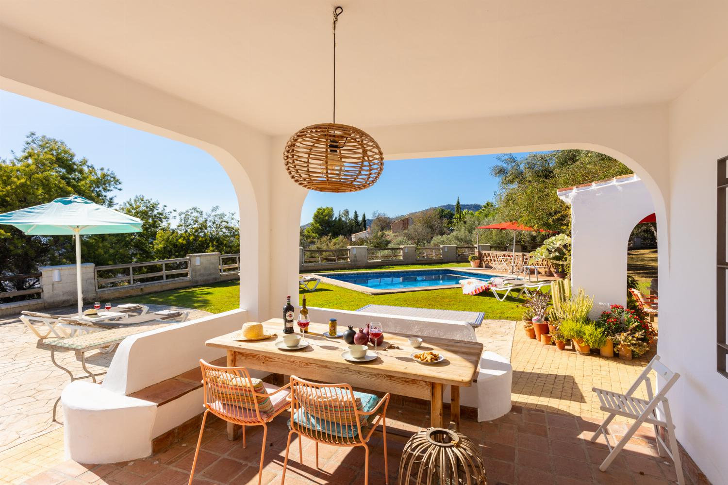 Sheltered terrace area