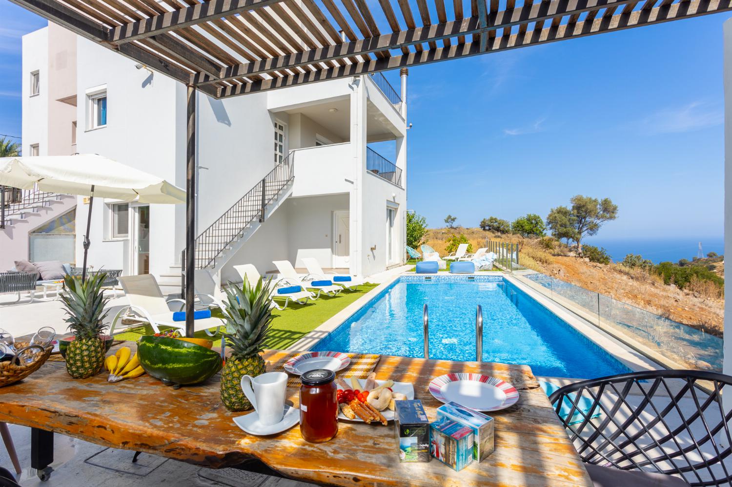 Terrace area with sea views