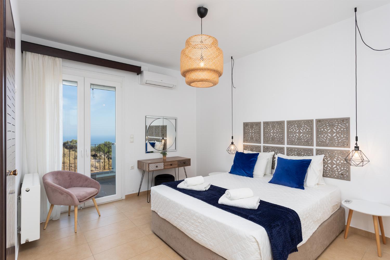 Double bedroom with A/C and sea views