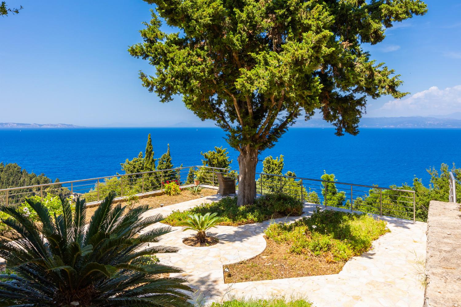 Terrace area with panoramic sea views