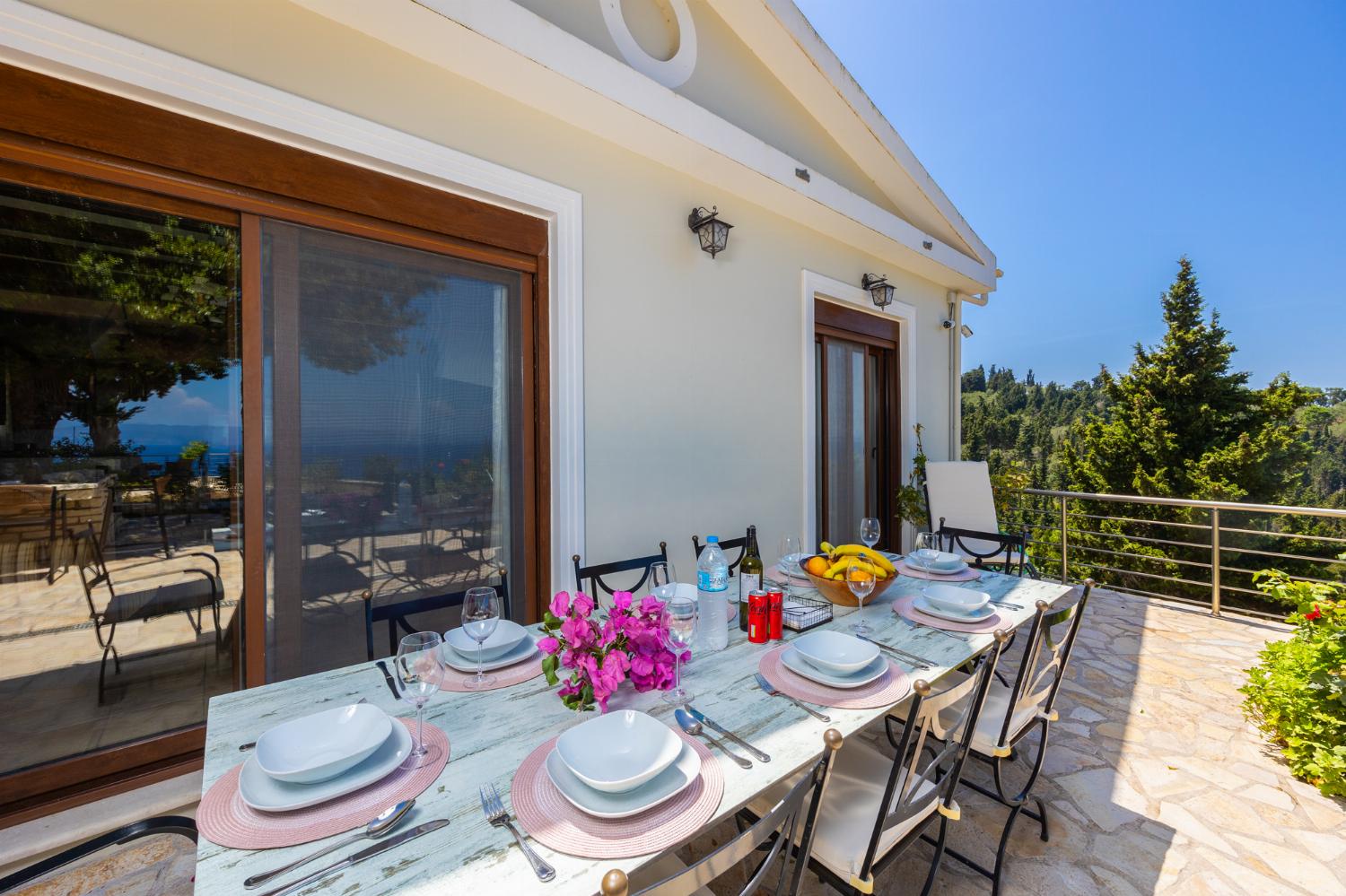 Terrace area with panoramic sea views