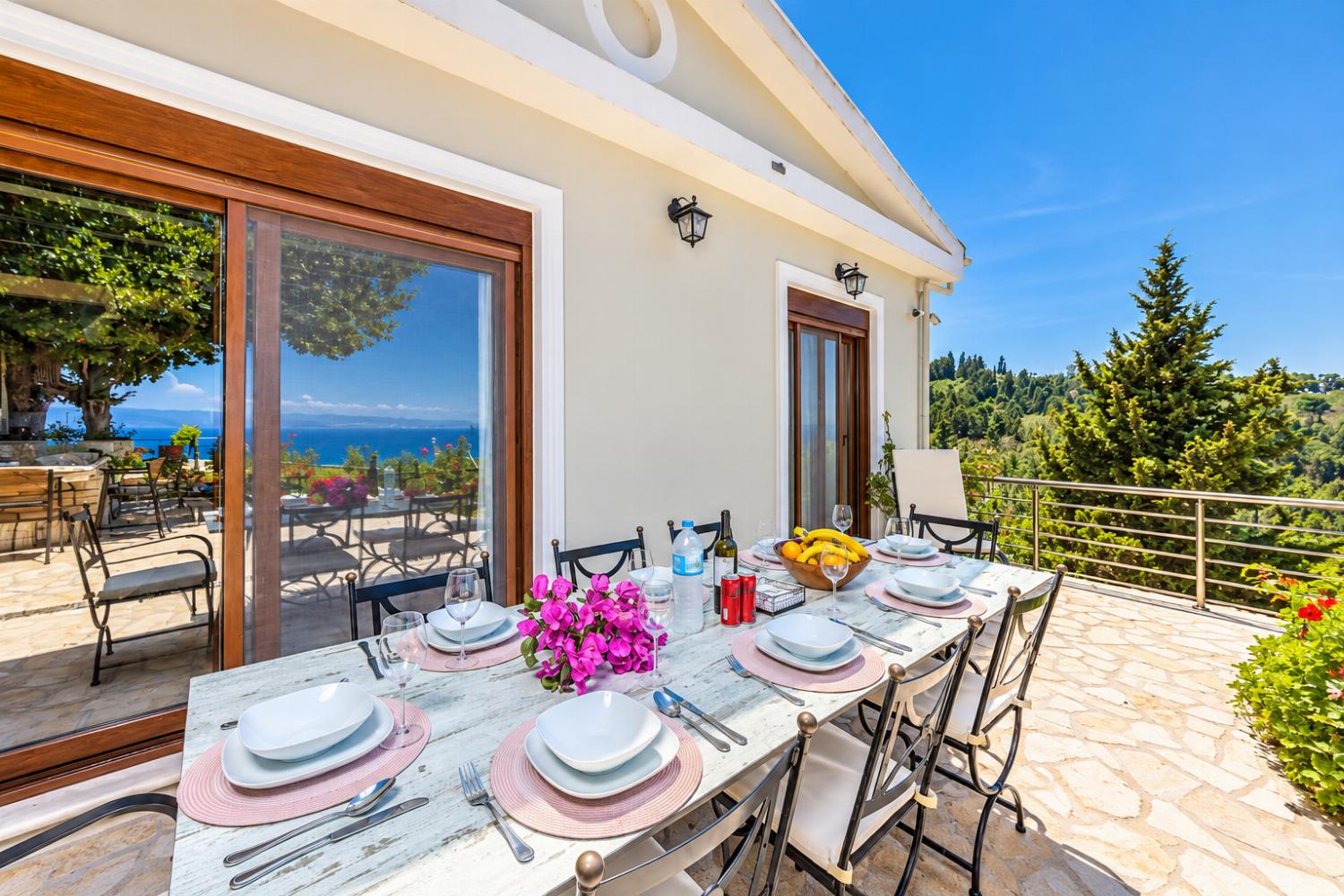 Terrace area with panoramic sea views