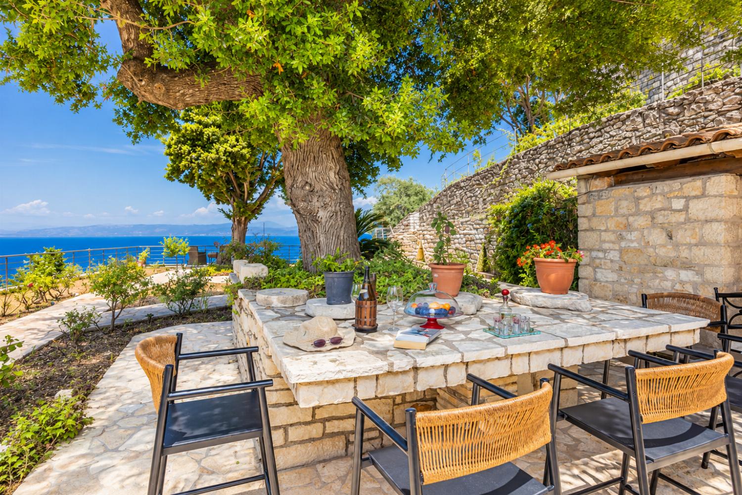 Terrace area with panoramic sea views