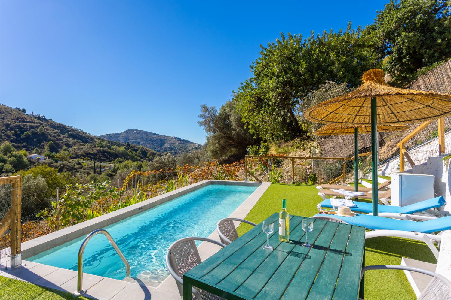 Private pool and terrace with views