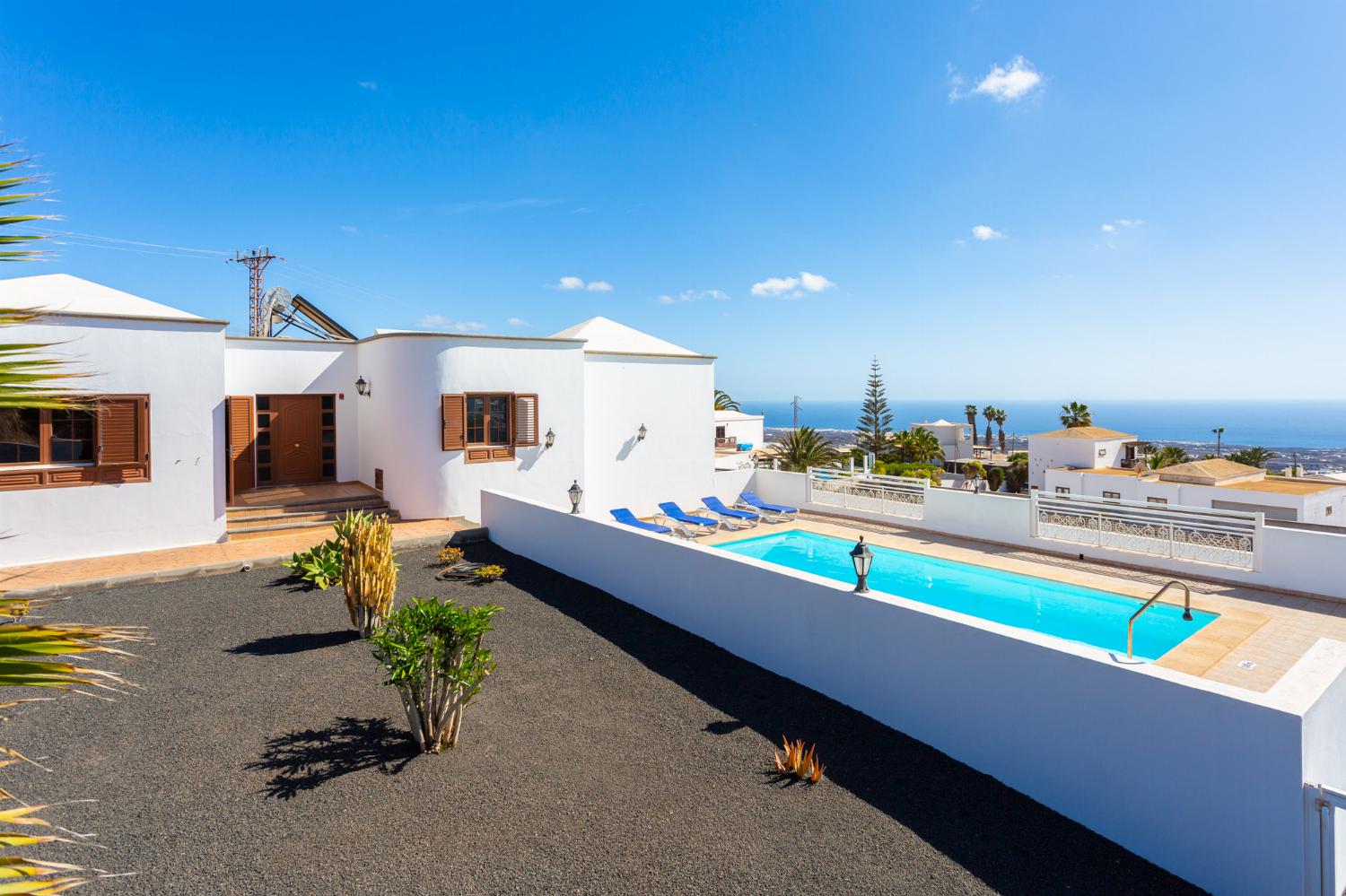 Beautiful villa with private pool, terrace, and garden with sea views