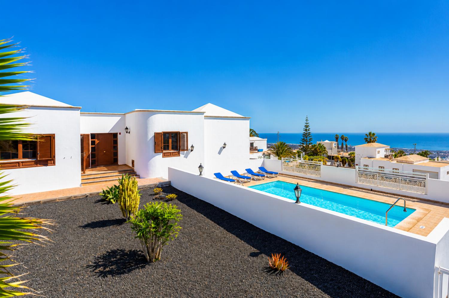 Beautiful villa with private pool, terrace, and garden with sea views