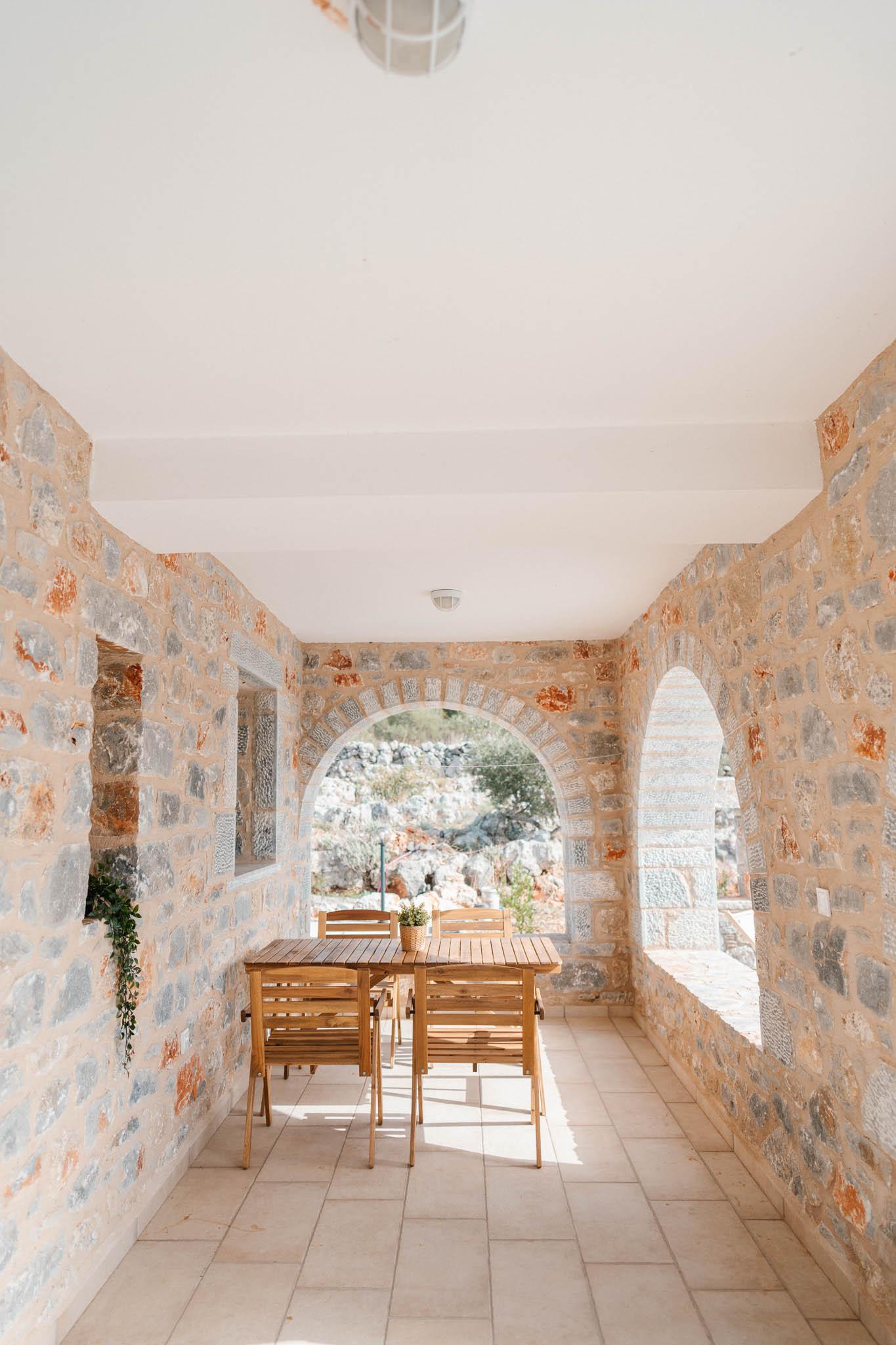 Sheltered terrace area