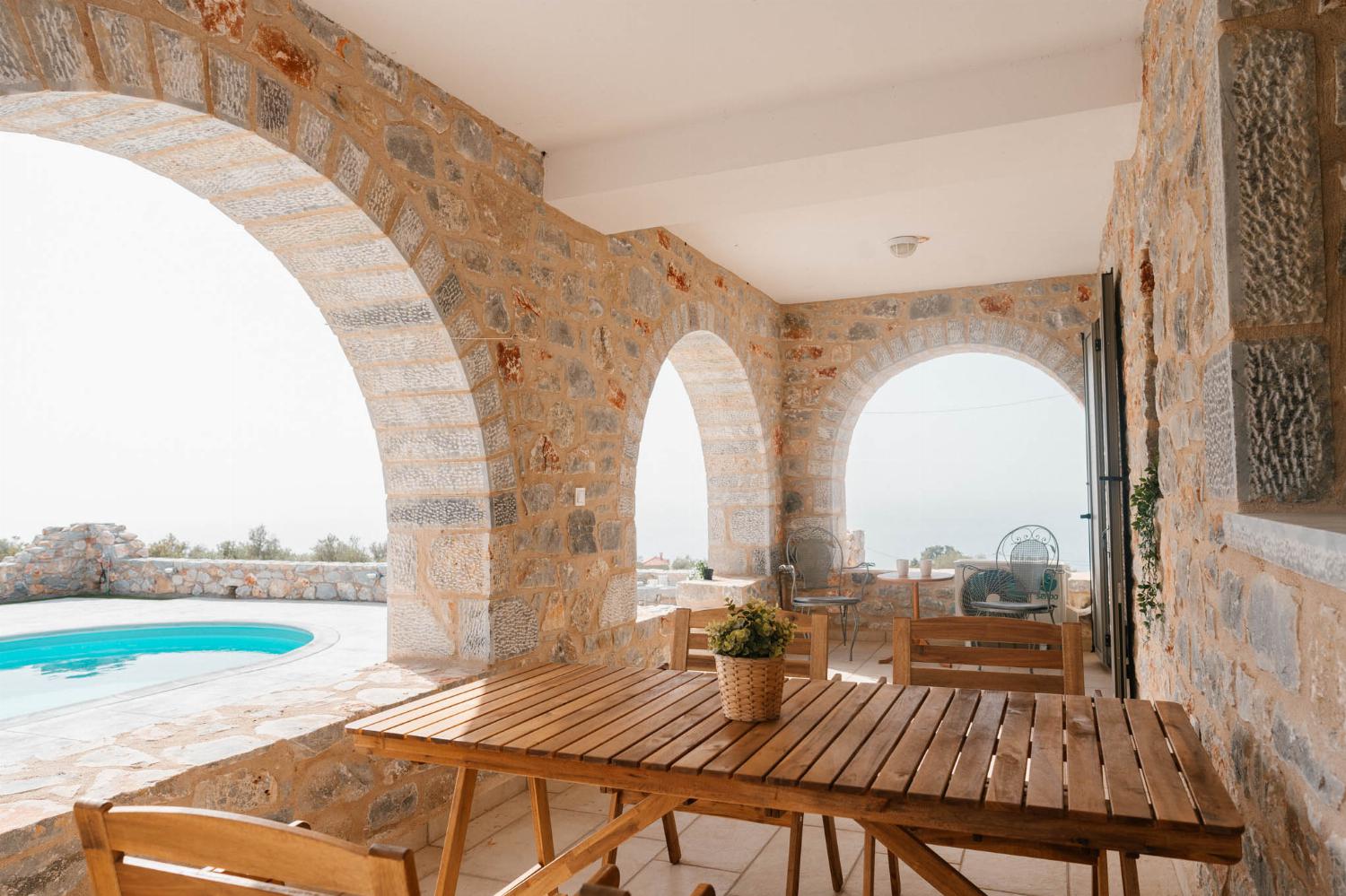 Sheltered terrace area