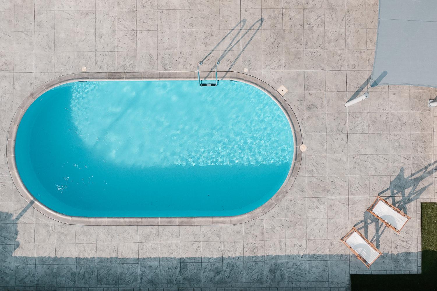 Aerial View of the swimming pool