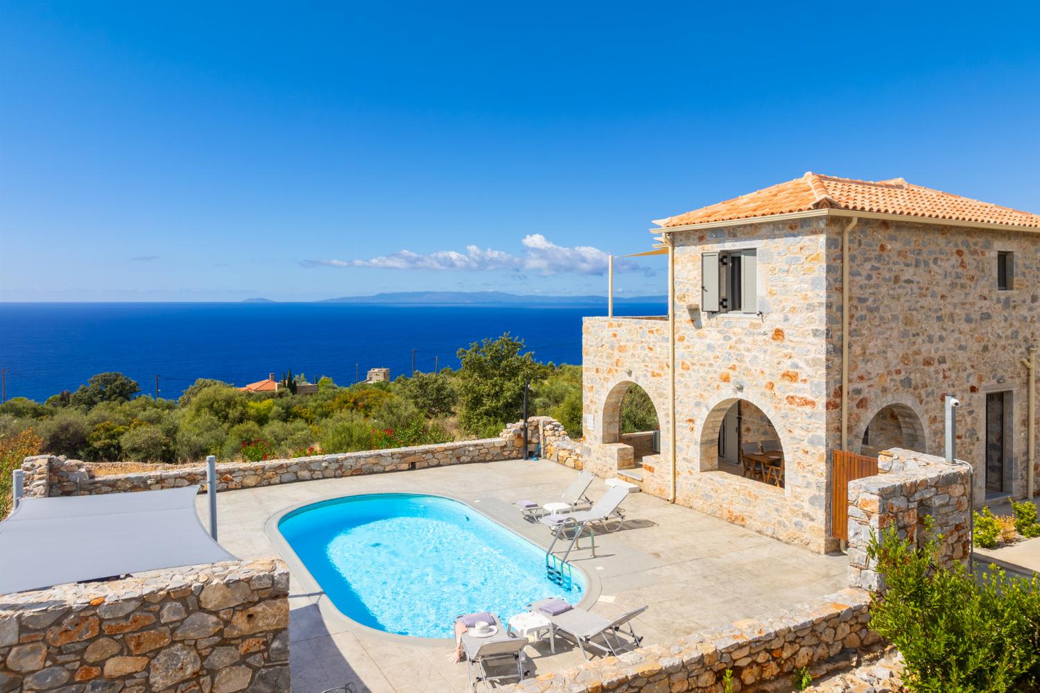 Beautiful villa with private pool and terrace with sea views