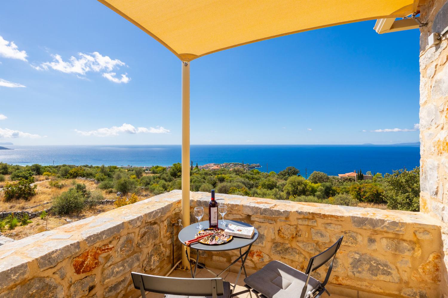 Balcony area with sea views