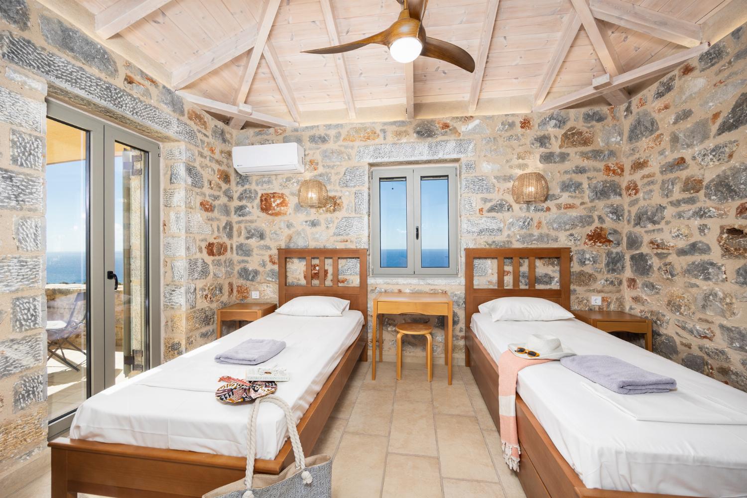 Twin bedroom with A/C