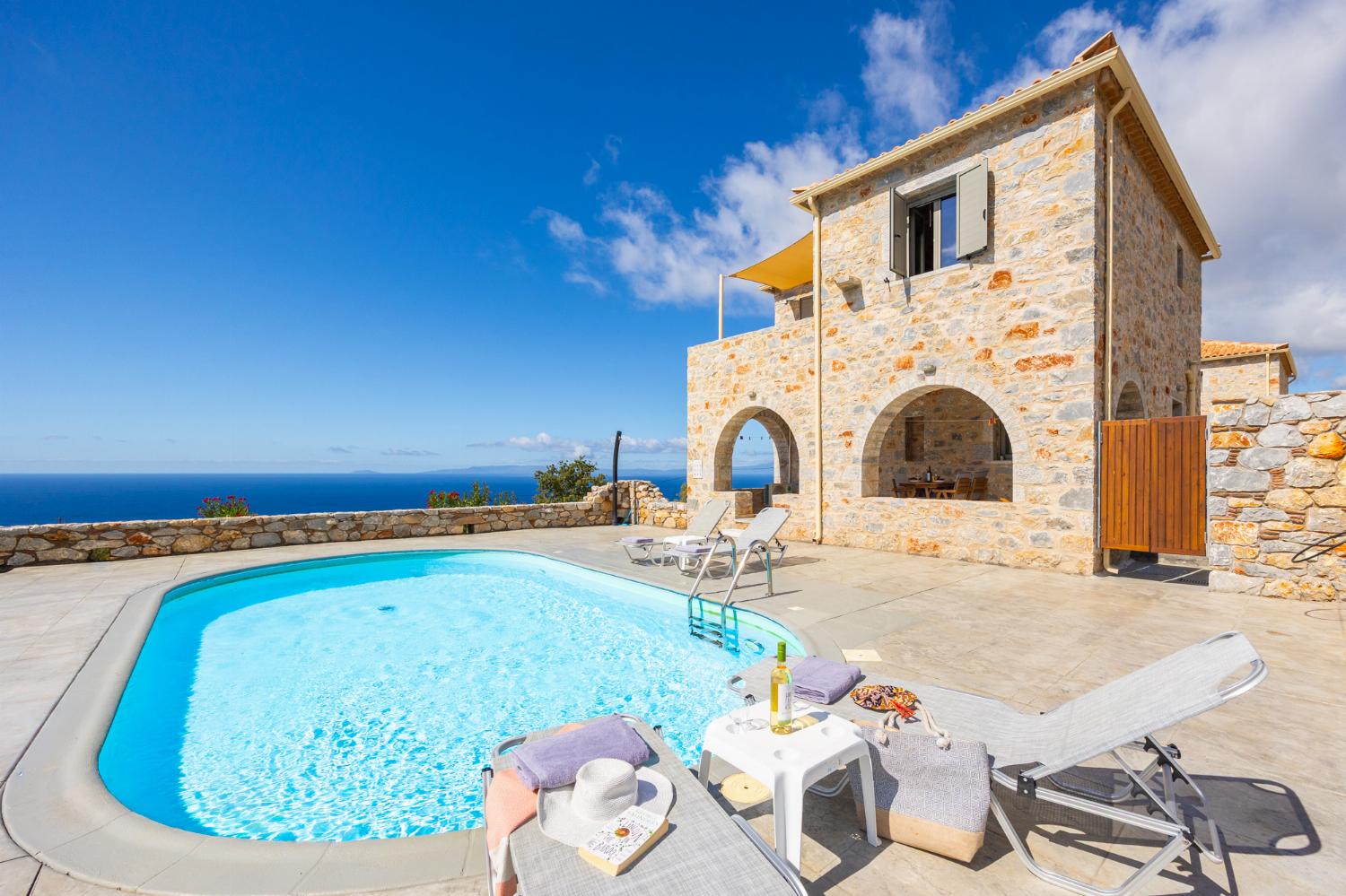 Beautiful villa with private pool and terrace with sea views