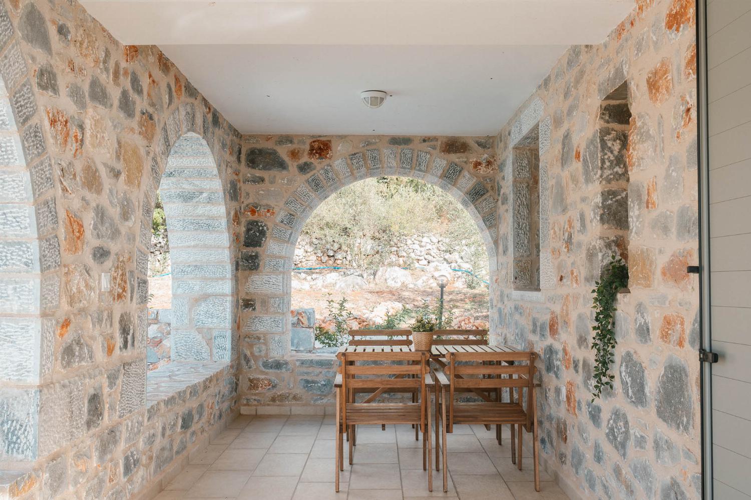 Sheltered terrace area