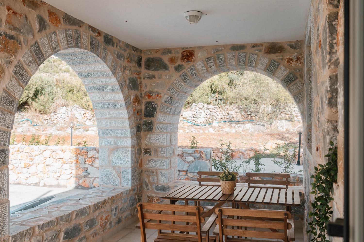 Sheltered terrace area