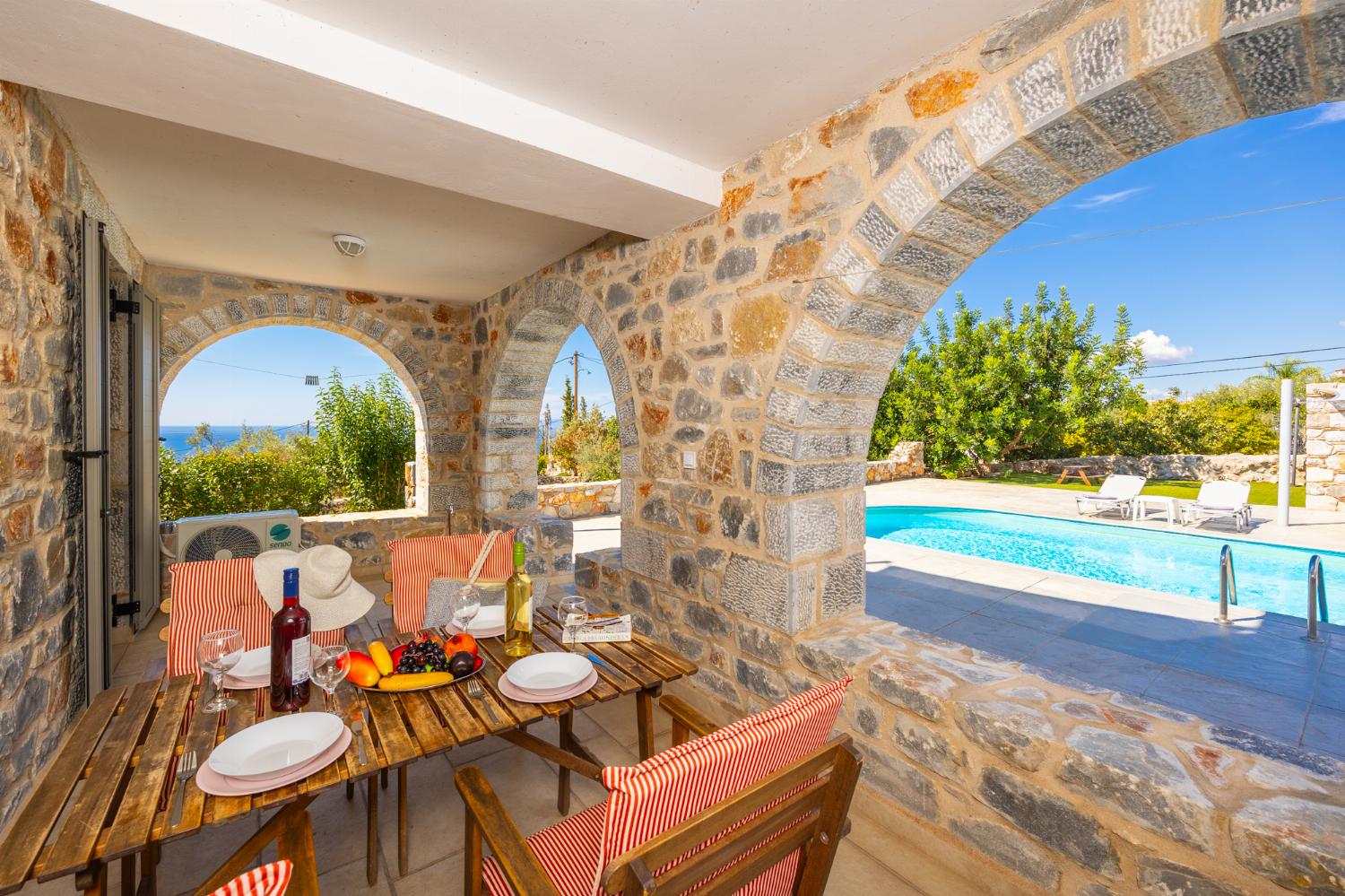 Sheltered terrace area