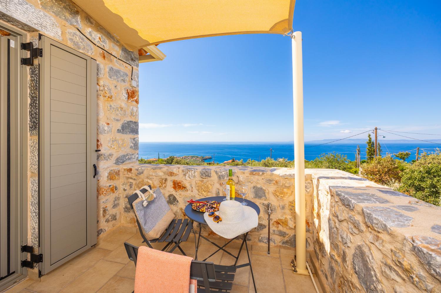 Balcony area with sea views
